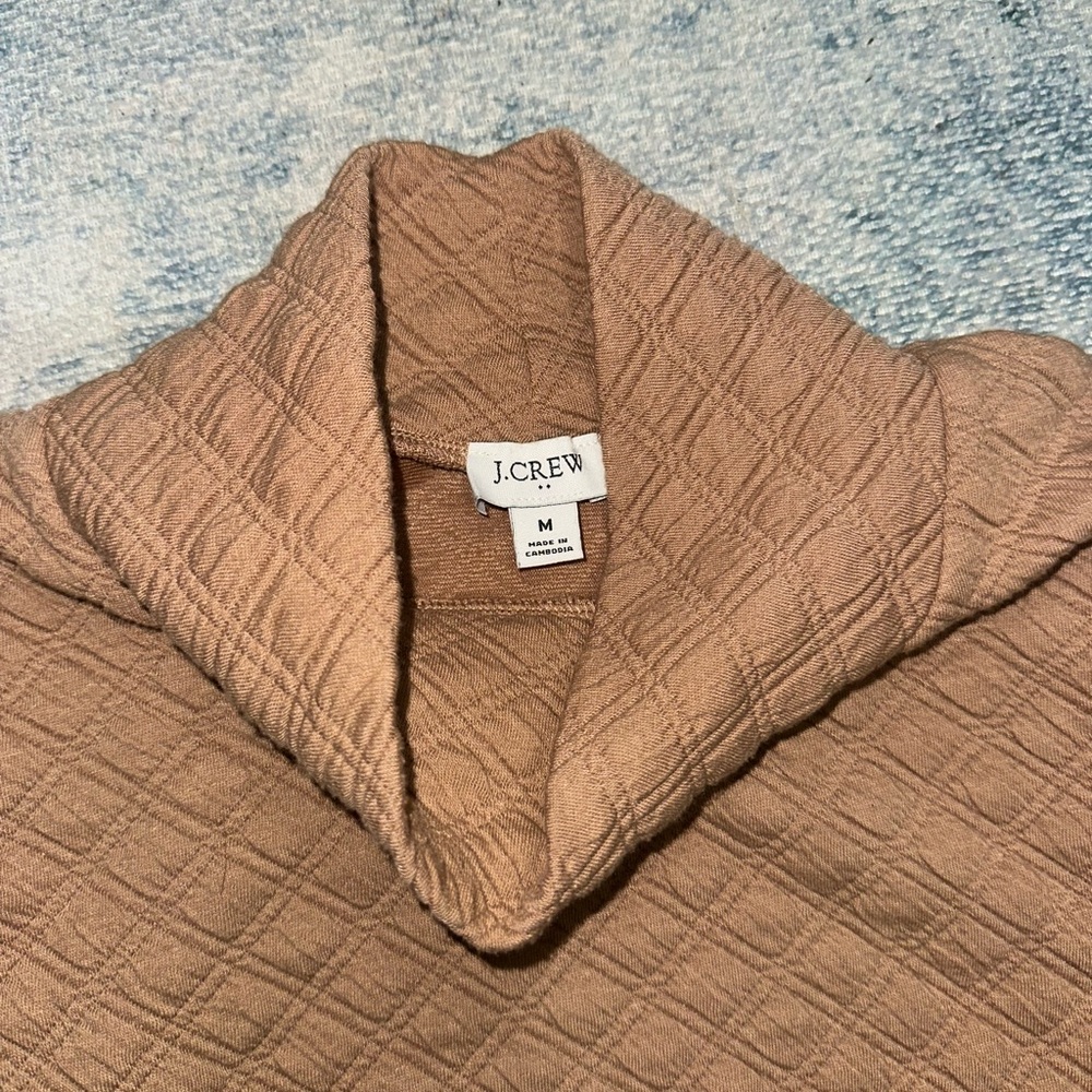 J. Crew Women's Quilted Shawl Collar Teddy Jacket - Taupe Brown
